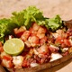 Canoa Quebrada, salatka z grilowana osmiornica