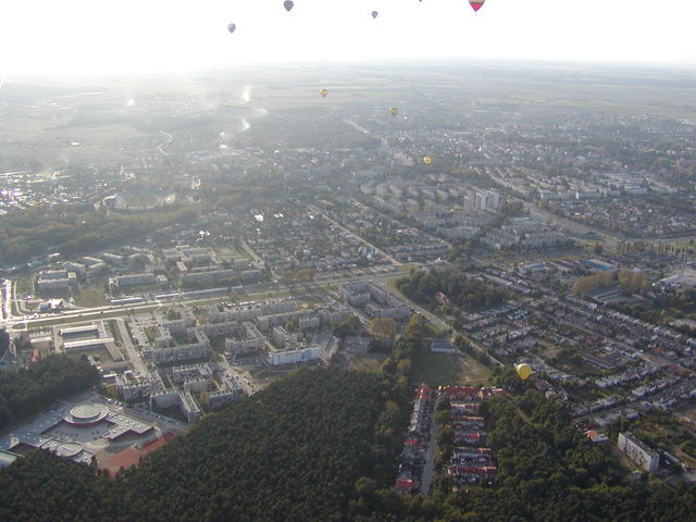 Leszno z lotu balonem