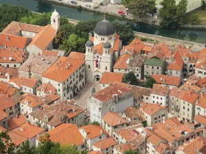 Widok na Kotor - stare miasto