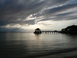zachód słońca nad Coral Bay