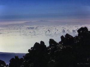 Widok  spod  krateru Pico del  Teide na  Tenerifie
