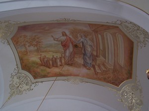 Przemienienie w Kanie Galilejskiej, jeden z malowideł w kościele pw. Św. Barbary w Strumieniu