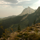 Szlak na Czerwone Wierchy w tle Giewont