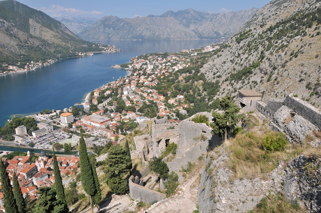 Kotor  35 widok z Twierdzy św. Jana