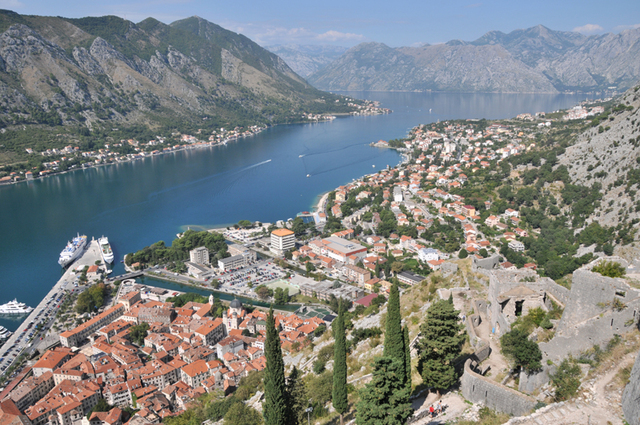 Kotor  42 widok z Twierdzy św. Jana
