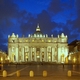 Rzym widok na San Pietro nocą