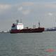 Statek wpływający do Rotterdamu