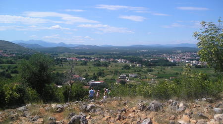 Medjugorje-widok z Góry Objawień na miasto