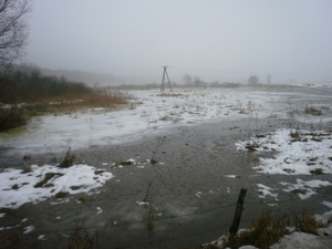 Zima - nad Drwęcą w okolicach Rodzonego