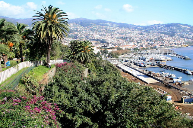 Jardim de Santa Caterina i panorama Funchal 