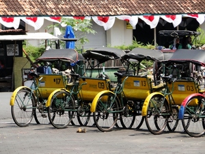 Jogjakarta - parking becaków ;)