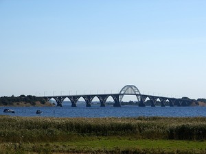 Kalvehave widok mostu Mønbroen 