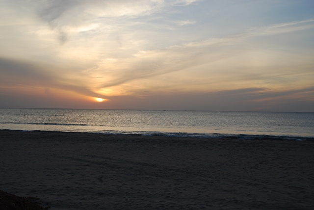 zachód słońca na wschodnim wybrzeżu
