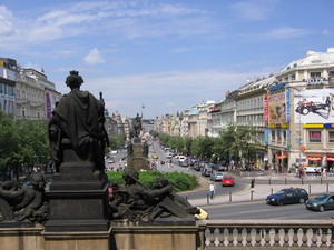 Plac Wacława z tarasu Muzeum