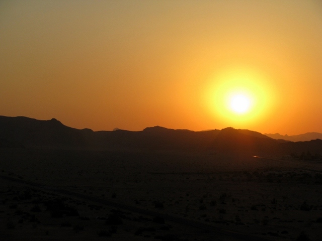 Wadi Rum - zachód słońca