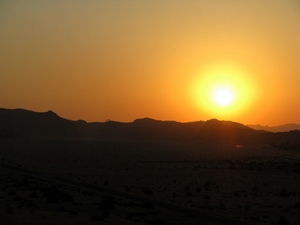 Wadi Rum - zachód słońca