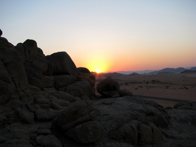 Wadi Rum - zachód słońca