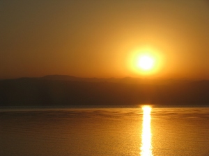 Morze Martwe- zachód słońca