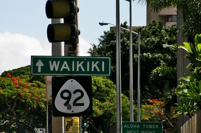 W drodze do Centrum Honolulu