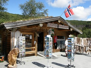 Sklep z pamiątkami w Norwegii