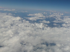 Mont Blanc w chmurach