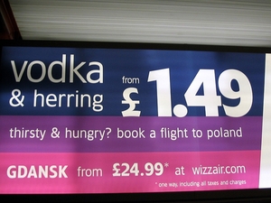 Luton, reklama Gdańska na lotnisku