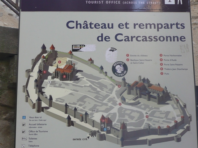 Carcassonne - Plan La Cite