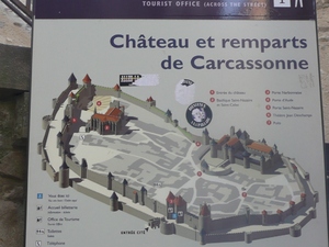 Carcassonne - Plan La Cite