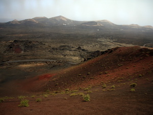 Parque Nacional de Timanfaya - widok z autobusu