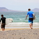 Playa de Famara - idziemy do wody 