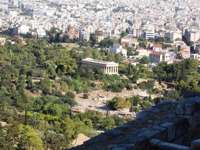 Agora widok z Akropolu