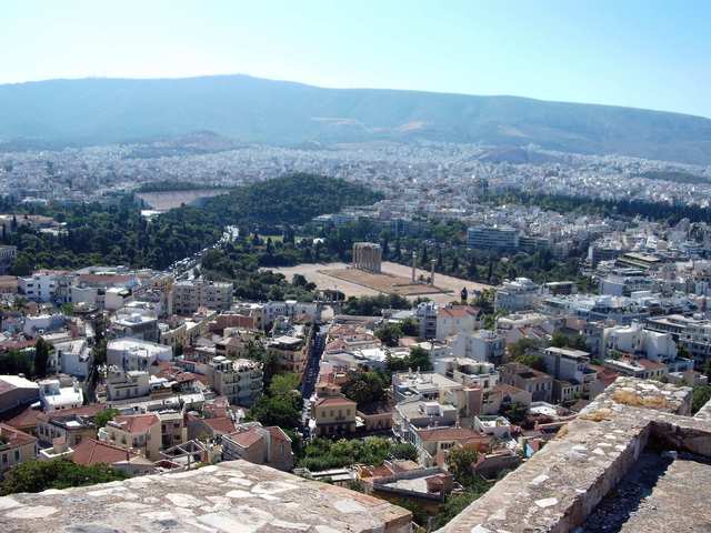 widok na świątynie Zeusa 