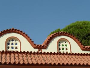 Dach cerkwii w Afandou