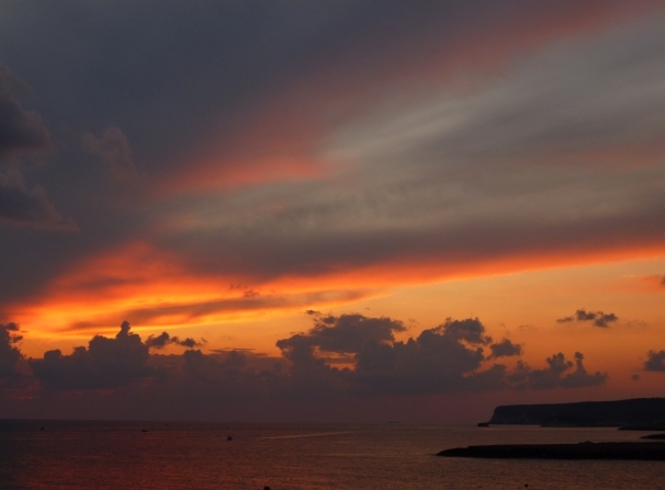 zachód słońca nad Lampeduzą