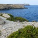 Cala Pisana i za nią Capo Grecale