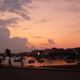 port po zachodzie słońca