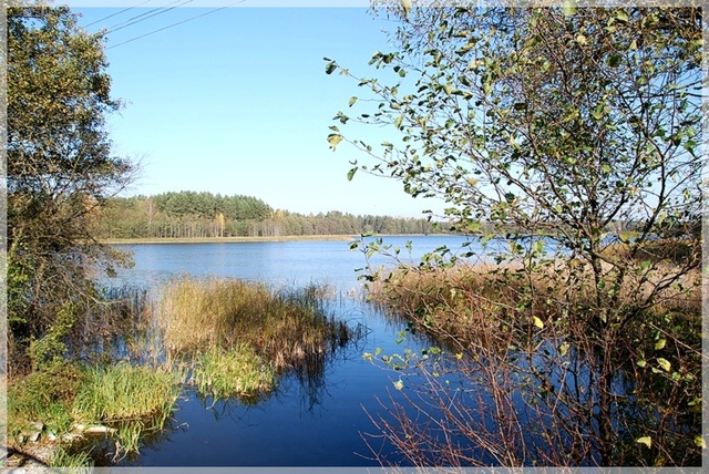 Jezioro Sajenek w pazdzierniku.