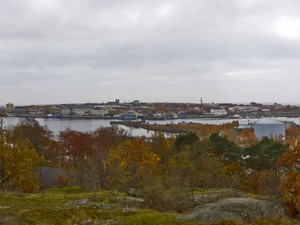 Panorama Karlskrony z punktu widokowego Bryggarberget