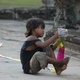 dziewczynka w Angkor Wat