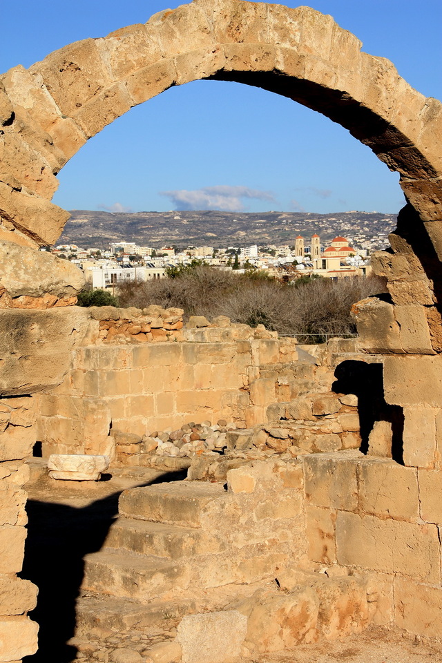 Saranda Kolones- ruiny bizantyjskiej twierdzy 