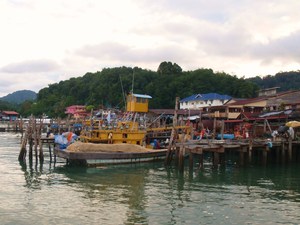 wioska rybacka na wyspie Pangkor