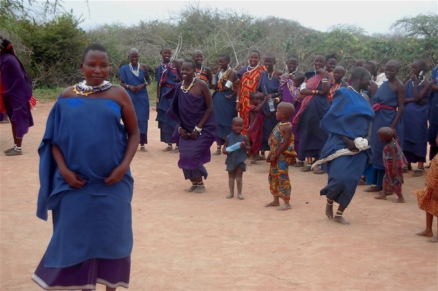 Wioska Masajów w Tsavo Kenia  luty 2009