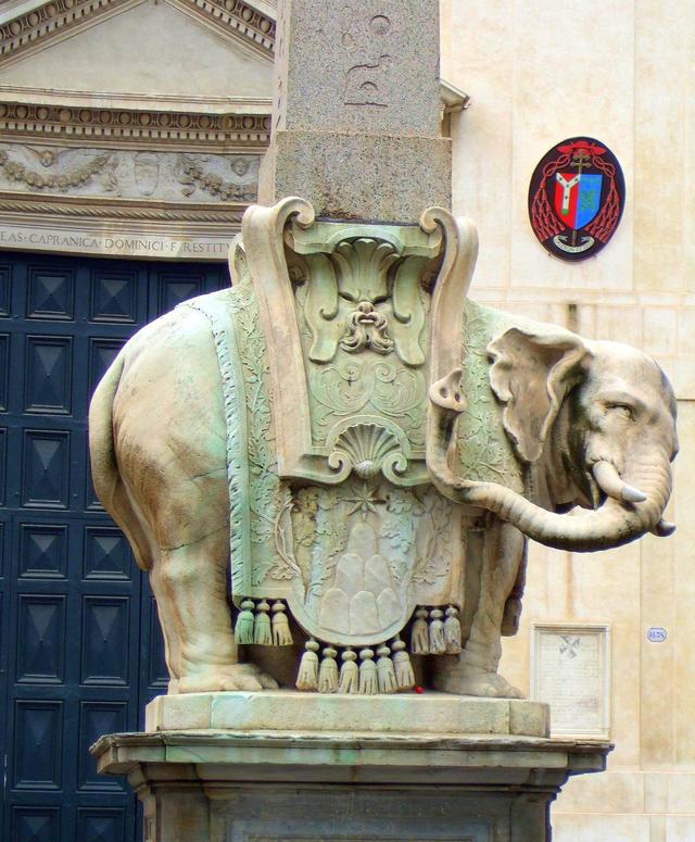 Słoń Berniniego podtrzymujący obelisk egipski