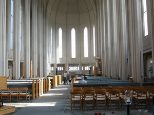 Wnętrze kościoła Hallgrímskirkja