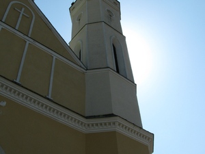 Wieża kościoła w Bargłowie Kościelnym