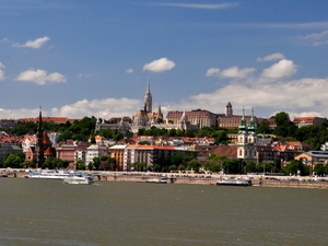 Widok na Dunaj, Basztę Rybacką, Kościół Maciej
