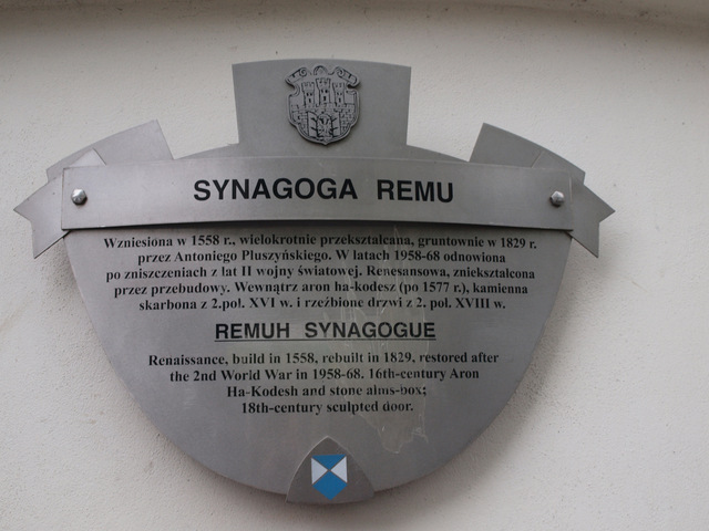 tablica Synagoga Remuh