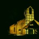 Kościół W Kątach nocą