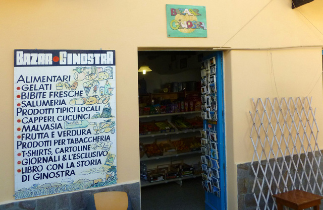 Bazar Ginostra, jedyny tutaj sklep