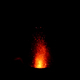 Erupcja widoczna z Punta d’ ‘u Cuorvu